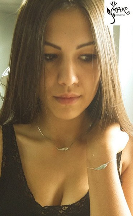 BR706 BRANSOLETKA skrzydło anioła 100% SREBRO 925 grawer