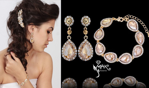 KPL656/26 biżuteria ślubna KOMPLET piękny