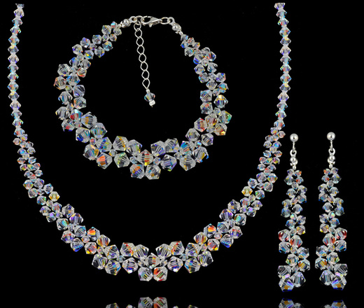 1299 bransoletka srebrna 925 elegancka z kryształkami Crystal AB