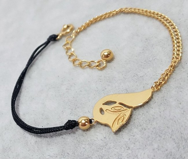 1040 BRANSOLETKA Z GRAWEREM lisek złoty