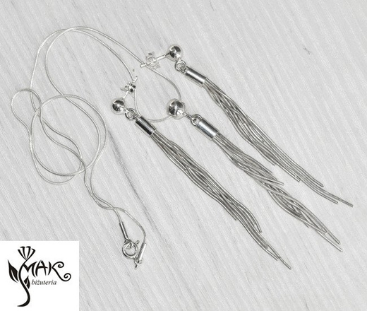 KPL774 biżuteria KOMPLET srebrny + pudełko z grawerem