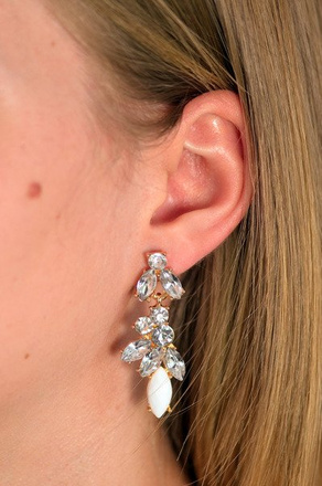 Kol 599/118 kolczyki kryształy złocone