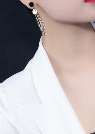 Kol 599/606 KOLCZYKI długie piórka, złocone