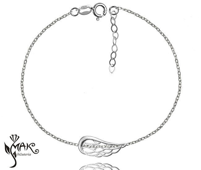 BR850 bransoletka srebro 925 celebrytka skrzydło anioła