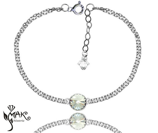 KPL696 biżuteria Swarovski KOMPLET kryształy + pudełko z grawerem