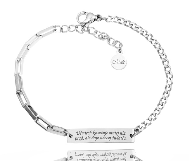 599/1039 bransoletka  stalowa personalizowana uniwersalny wzór
