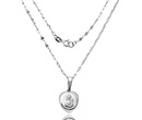 Łańcuszek z wisiorkiem Matki Boskiej Częstochowskiej zestaw upominkowy na Bierzmowanie i Chrzest srebro 925 1843/7