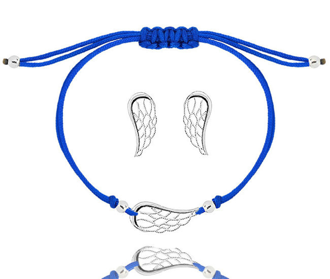 1447 komplet celebrytka srebro 925  skrzydła  anioła