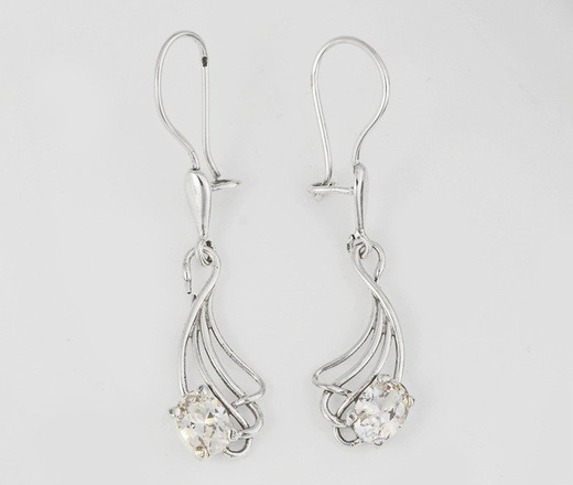 480/194 kolczyki srebrne z błyszczącą cyrkonią