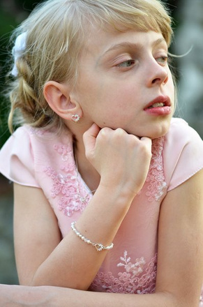 927/7 komplet Swarovski Elements srebro 925 urodziny komunia