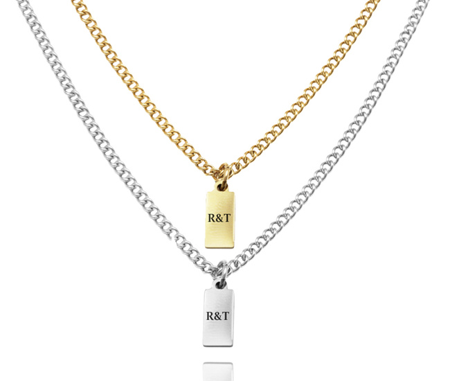 1863/4 naszyjnik dla par z grawerunkiem nieśmiertelnik