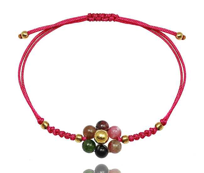 1639/1 bransoletka z kwiatem turmalin