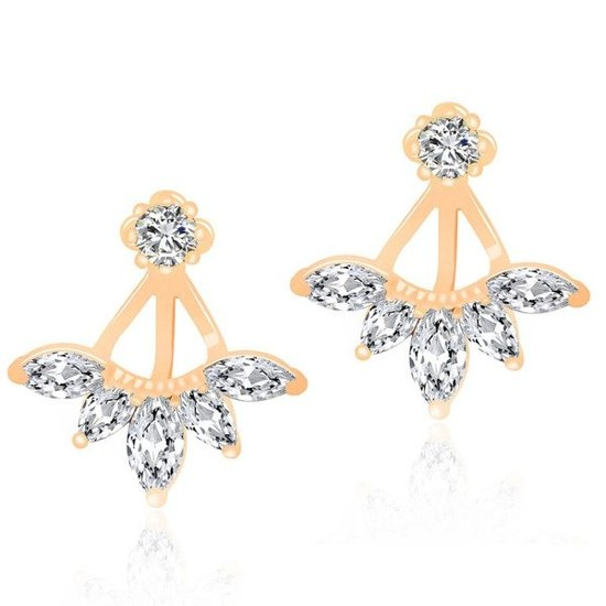 Kol 599/942 KOLCZYKI , cyrkonie  podwójne sztyft