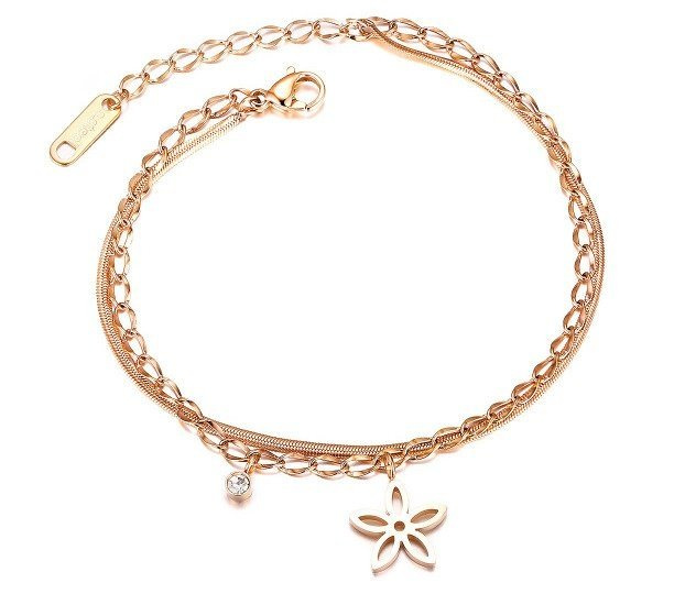 599/934 Bransoletka pozłacana serduszko