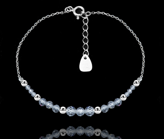 Bransoletka ślubna ze srebra 925 z cyrkoniami 1816/11