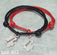 BR822 /13 bransoletki dla pary puzzle z grawerem srebrne