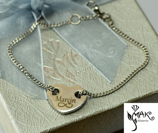 NK727 NASZYJNIK z GRAWEREM LASEROWYM serce