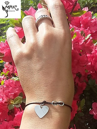 BR935 BRANSOLETKA Z GRAWEREM, SREBRO 925 infinity