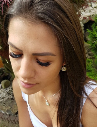 480/95 komplet srebrny ażurowe koła z cyrkoniami