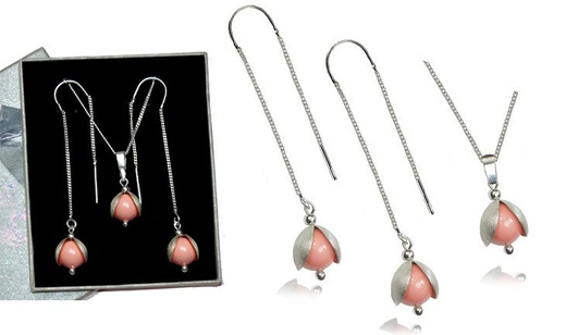 BR804 BRANSOLETKA Z PEREŁ SWAROVSKI ELEMENTS muszelka