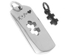912 naszyjniki dla pary nieśmiertelnik  puzzle serce