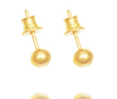 1238 komplet srebrny 925  kuleczki pozłacany