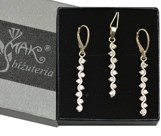 KOL480/12 KOLCZYKI Z CYRKONIĄ SREBRNE