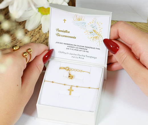 1720 bransoletka różaniec srebro 925 złocone