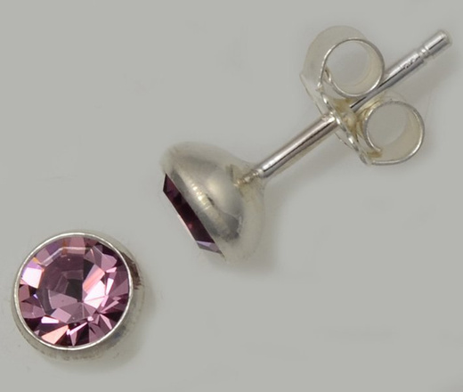 480/153 kolczyki srebrne z błyszczącą cyrkonią niebieską