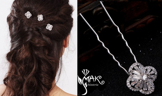 655/23 WSUWKA do włosów ekskluzywna cyrkonie