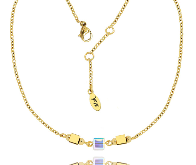 1428 naszyjnik pozłacany z kosteczkami swarovski