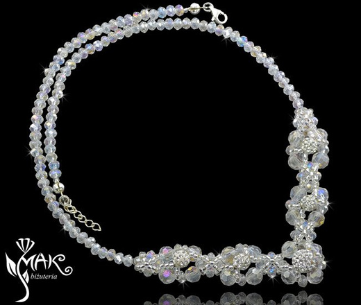 429 biżuteria ślubna komplet shamballa