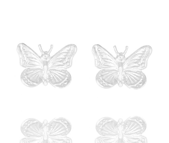 1384/12 Kolczyki srebrne 925 motylki