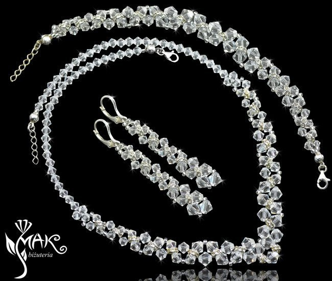 287crystal komplet biżuteria ślubna