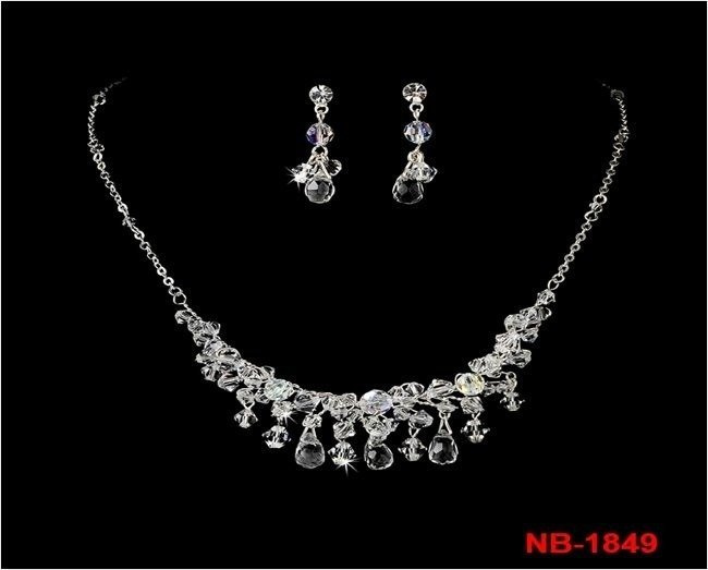 KOMPLET BIŻUTERIA POSREBRZANA NB1849