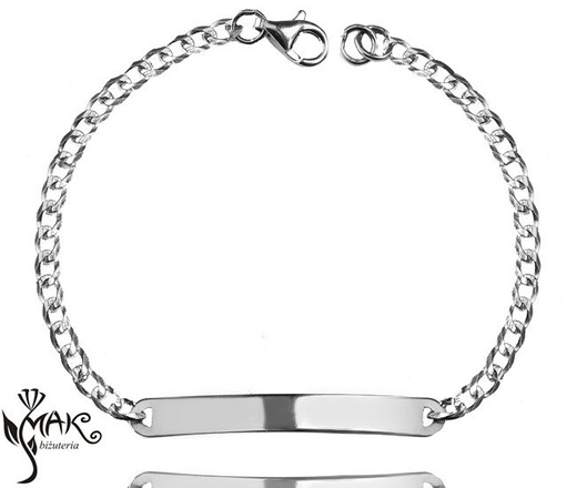 BR758 BRANSOLETKA Z GRAWEREM laser MĘSKA SREBRO 925