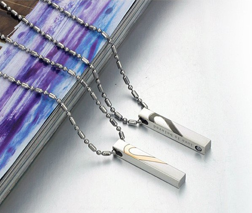 NK599/782 NASZYJNIKI dla pary z GRAWEREM LASEROWYM