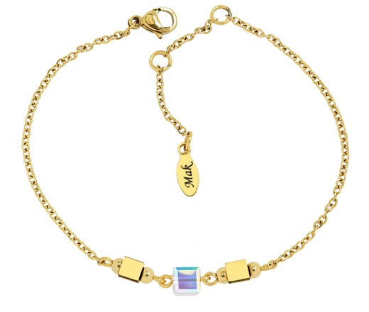 1428 kolczyki pozłacane z kosteczkami Swarovski El.