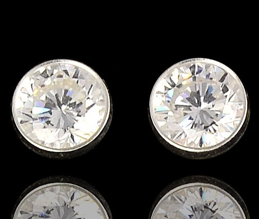 480/162 kolczyki srebrne z błyszczącą cyrkononią