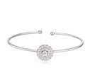 BR599/656 srebro, kwiatuszek CYRKONIE BRANSOLETKA