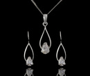 480/198  komplet srebrny w kształcie łez