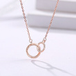 1064/8 Naszyjnik różowe złoto połączone kółeczka