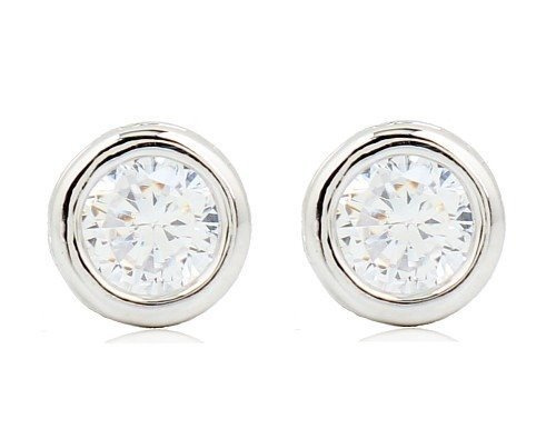 KOL599/297 KOLCZYKI BIAŁE ZŁOTO CYRKONIE