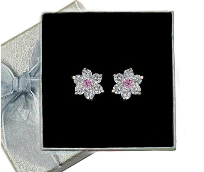 480/124  kolczyki srebrne w kształcie kwiatuszków