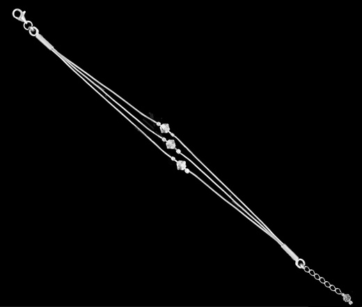 1526 komplet srebrny z kryształkami