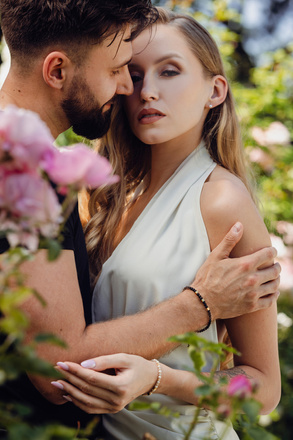 Bransoletka męska z grawerem onyks 1863/2