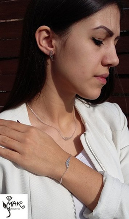 KPL777 biżuteria KOMPLET srebrny skrzydło anioła+ pudełko z grawerem