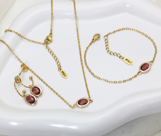 Elegancki z bordowy z kryształem klasyczny 1875/14