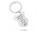 1559/6 brelok do kluczy z Twoim grawerunkiem srebrny ubranko