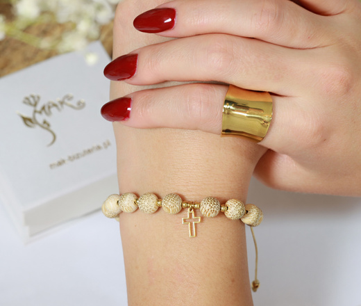 1726/3 szeroki pierścionek złocony z gładką powierzchnią